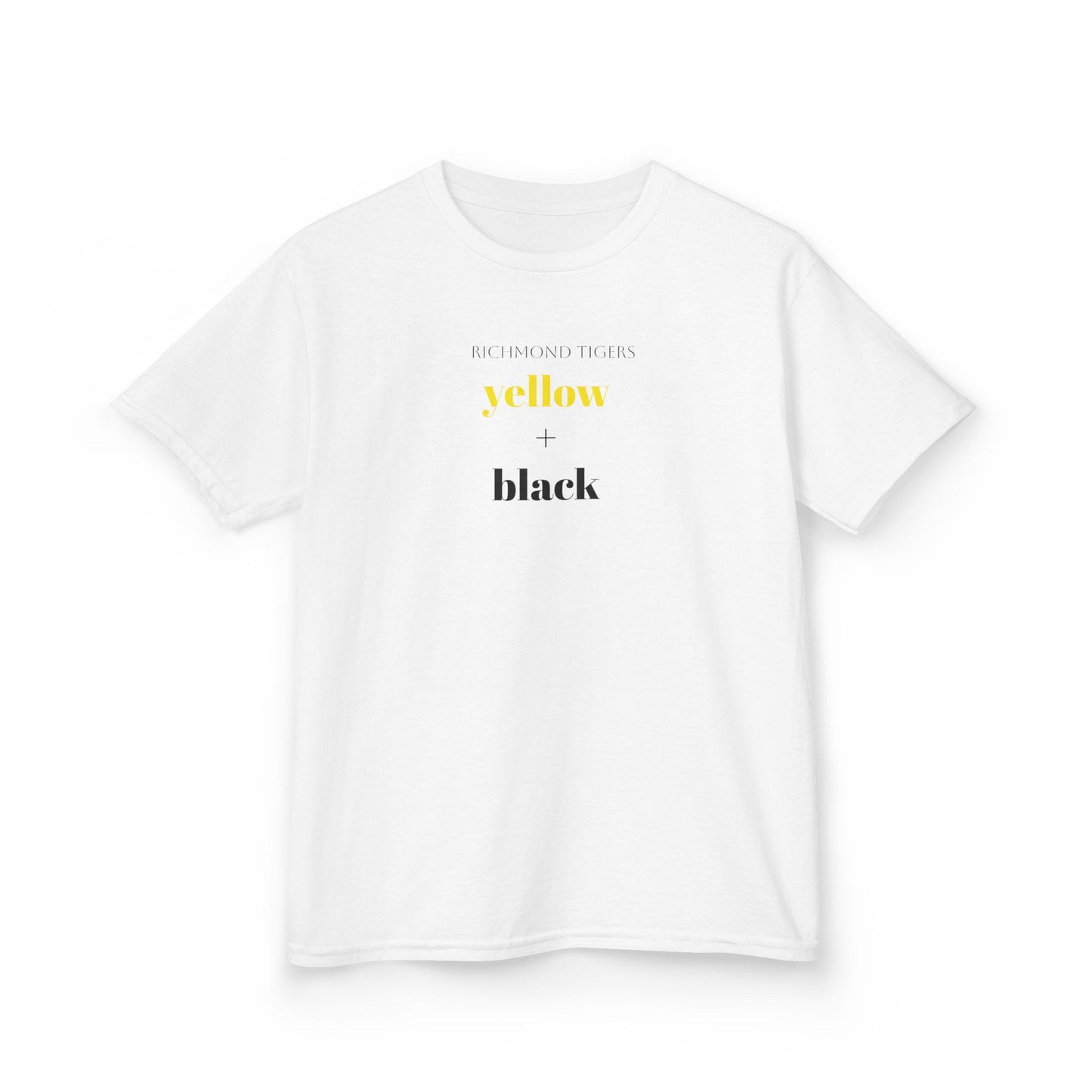 Kids Tee Richmond Tigers Yellow and Black Unisex