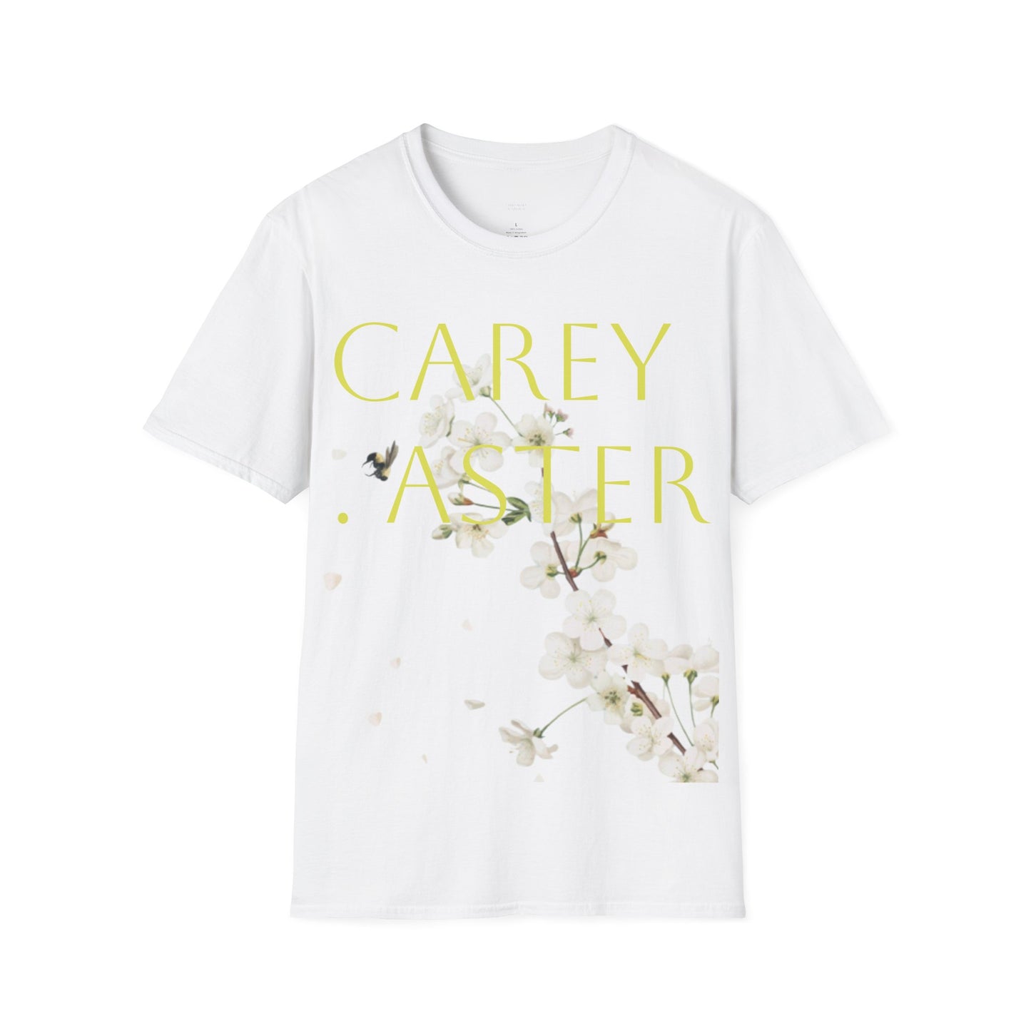 Floral Carey Aster T-Shirt, Spring Fashion Tee, Casual Everyday Wear, Gift for Nature Lovers, Aster Flower Shirt