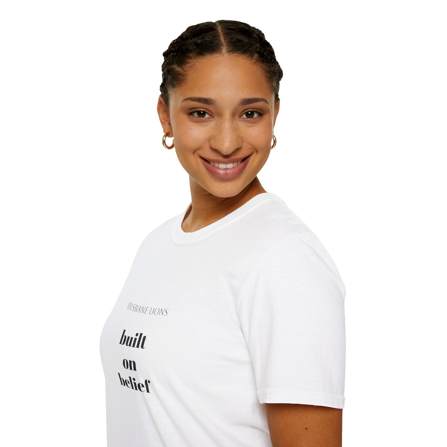 Brisbane Lions AFL- Built on belief unisex tee