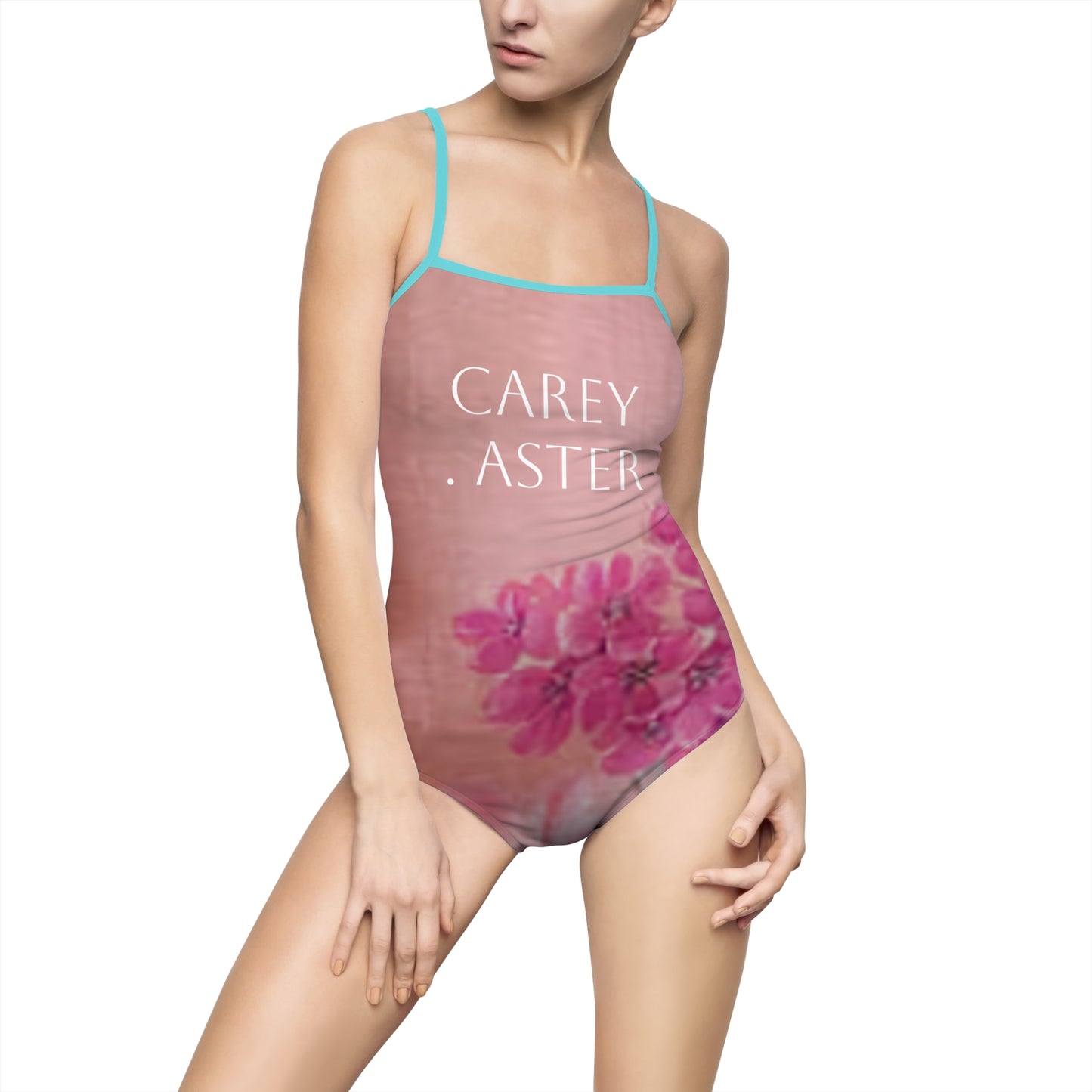 She burns bright, Carey aster flower patterned swimsuit
