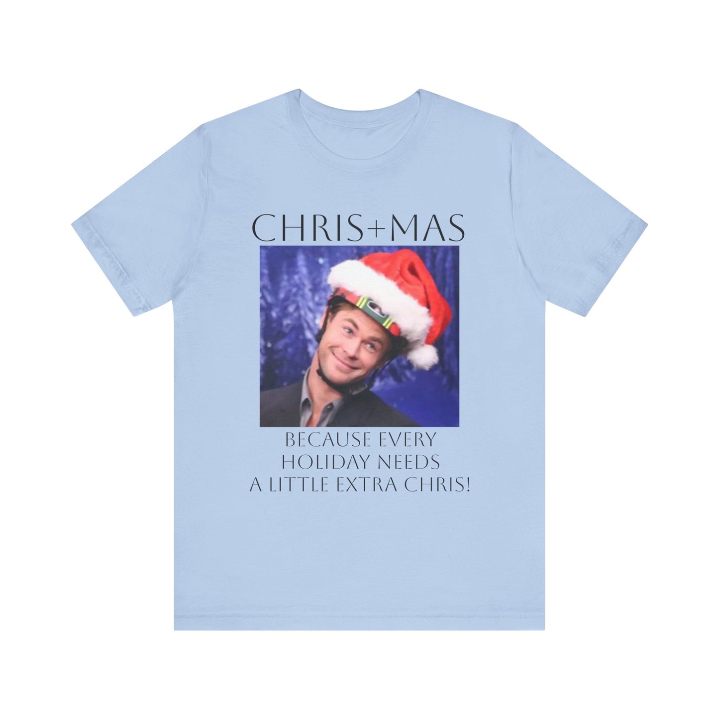 Chris Hemsworth - "CHRIS+MAS" Christmas Shirt, Unisex T-Shirt, Gift for Him/Her, Festive Apparel, Holiday Celebration