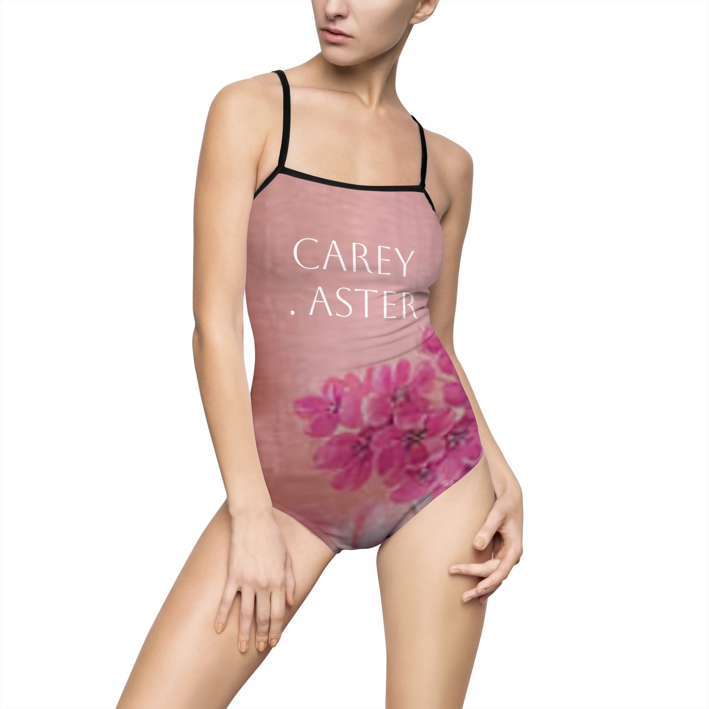 She burns bright, Carey aster flower patterned swimsuit