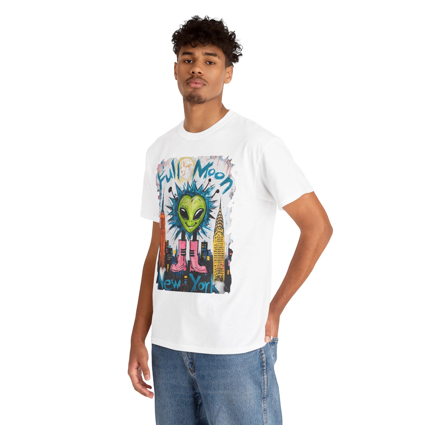 Full Moon Alien Graphic unisex tee
