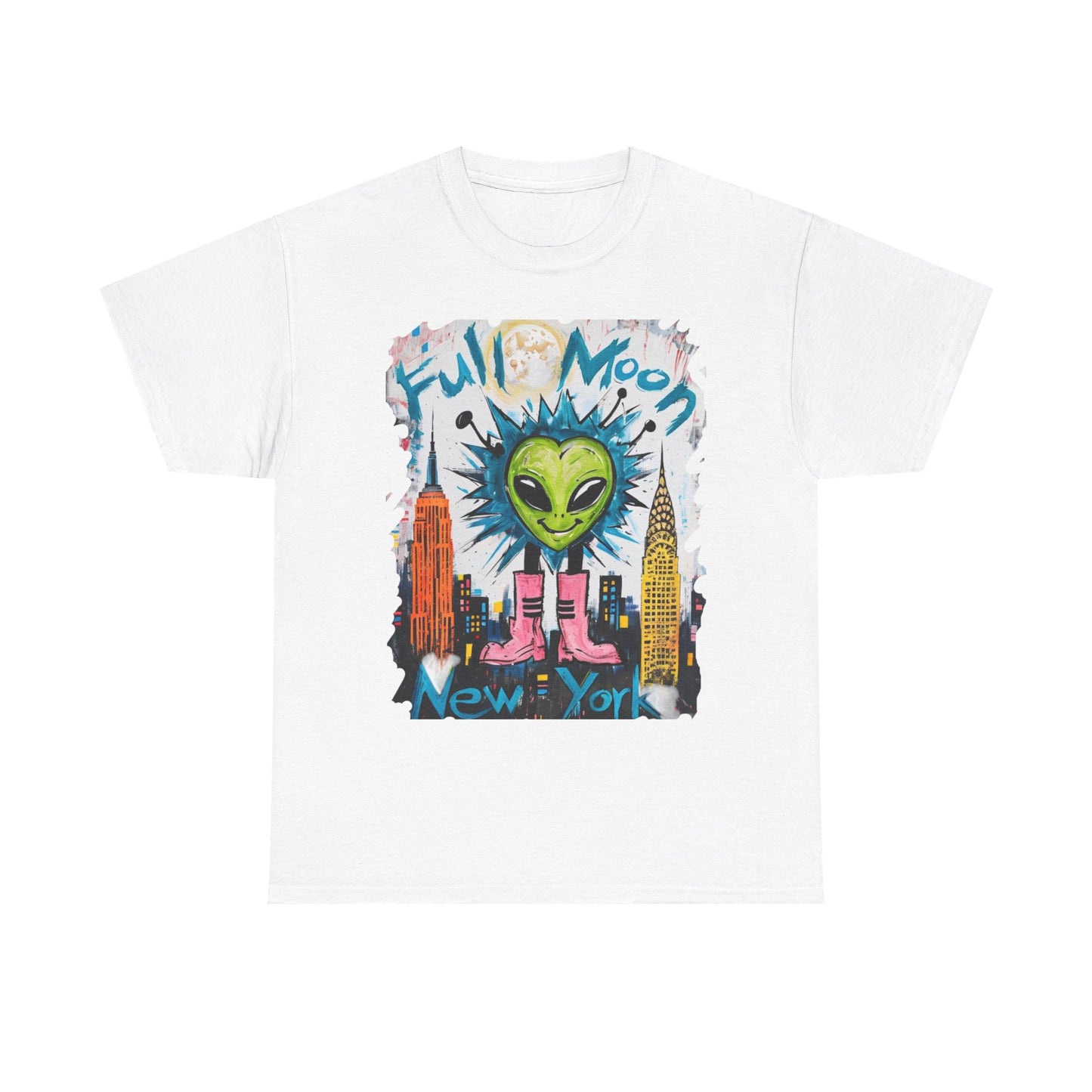 Full Moon Alien Graphic unisex tee