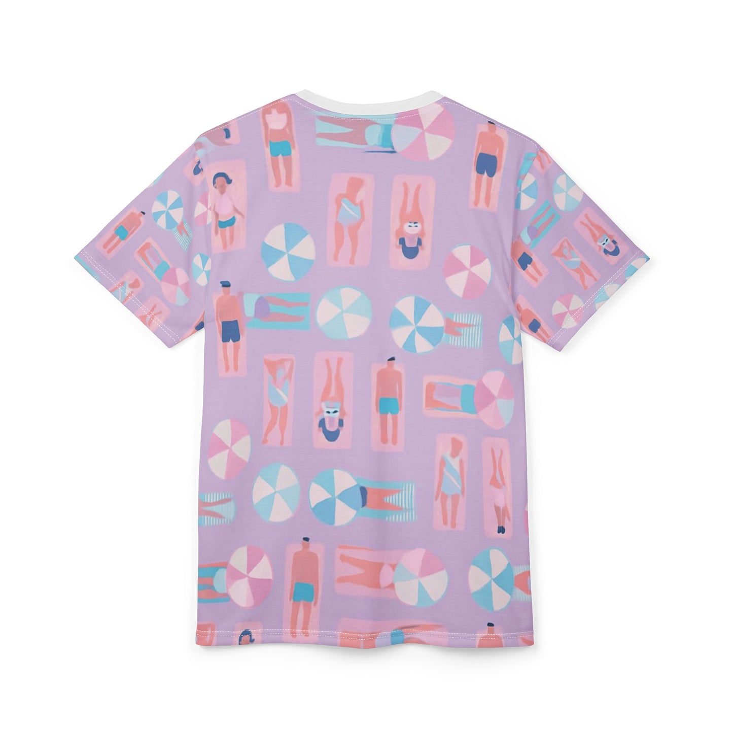 Carey Aster beachUnisex Cut & Sew Tee, Colorful Summer Shirt, Gift for Her, Unisex Casual Wear, Pride Apparel, Festival T-Shirt