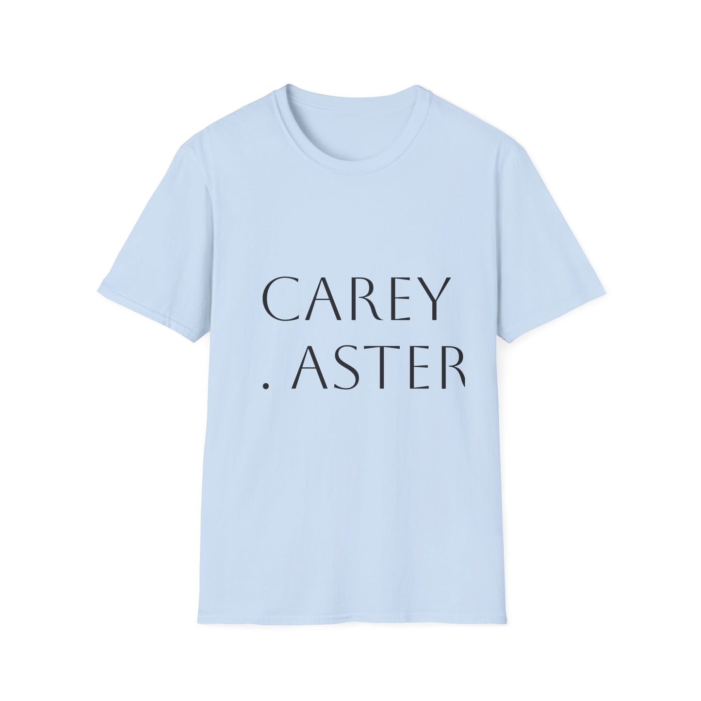 Minimalist Unisex T-Shirt with 'CAREY.ASTER' - Casual Wear, Gift for Friends, Birthday Present, Trendy Fashion, Everyday Comfort