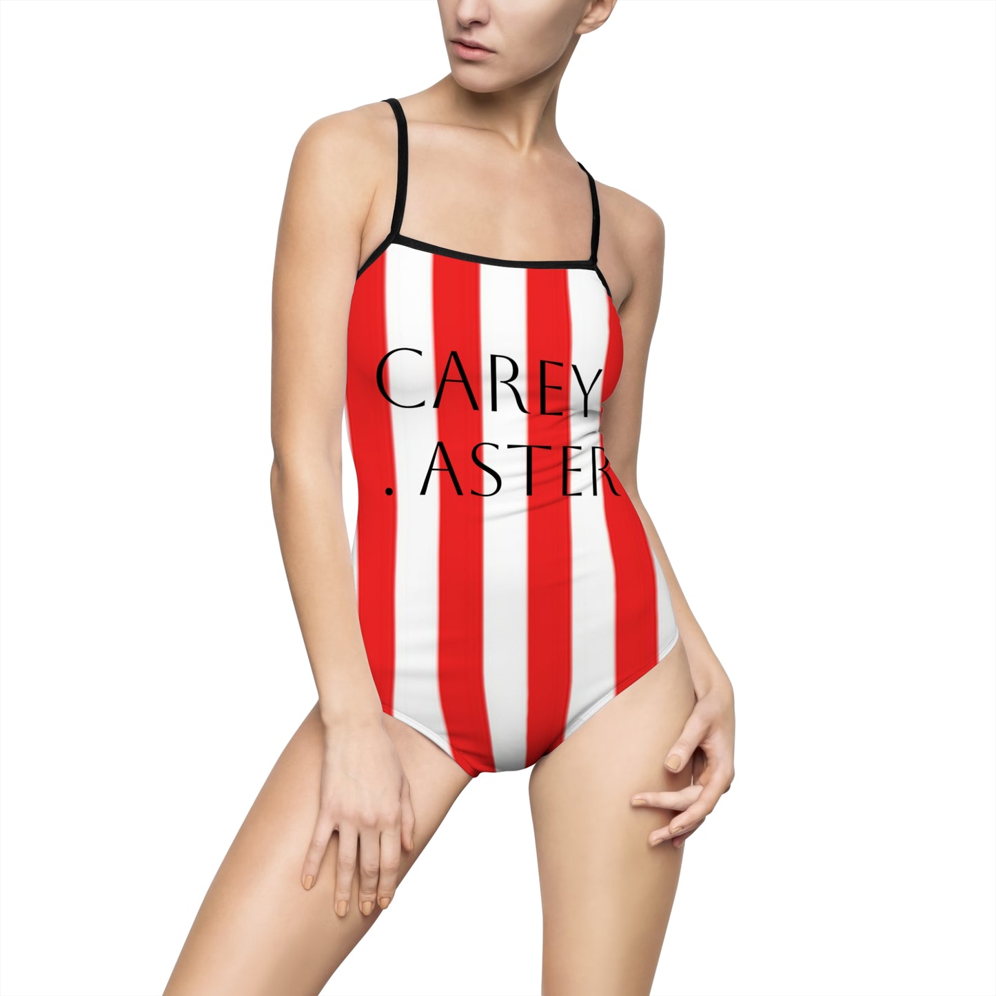 Carey aster pattern striped bathers