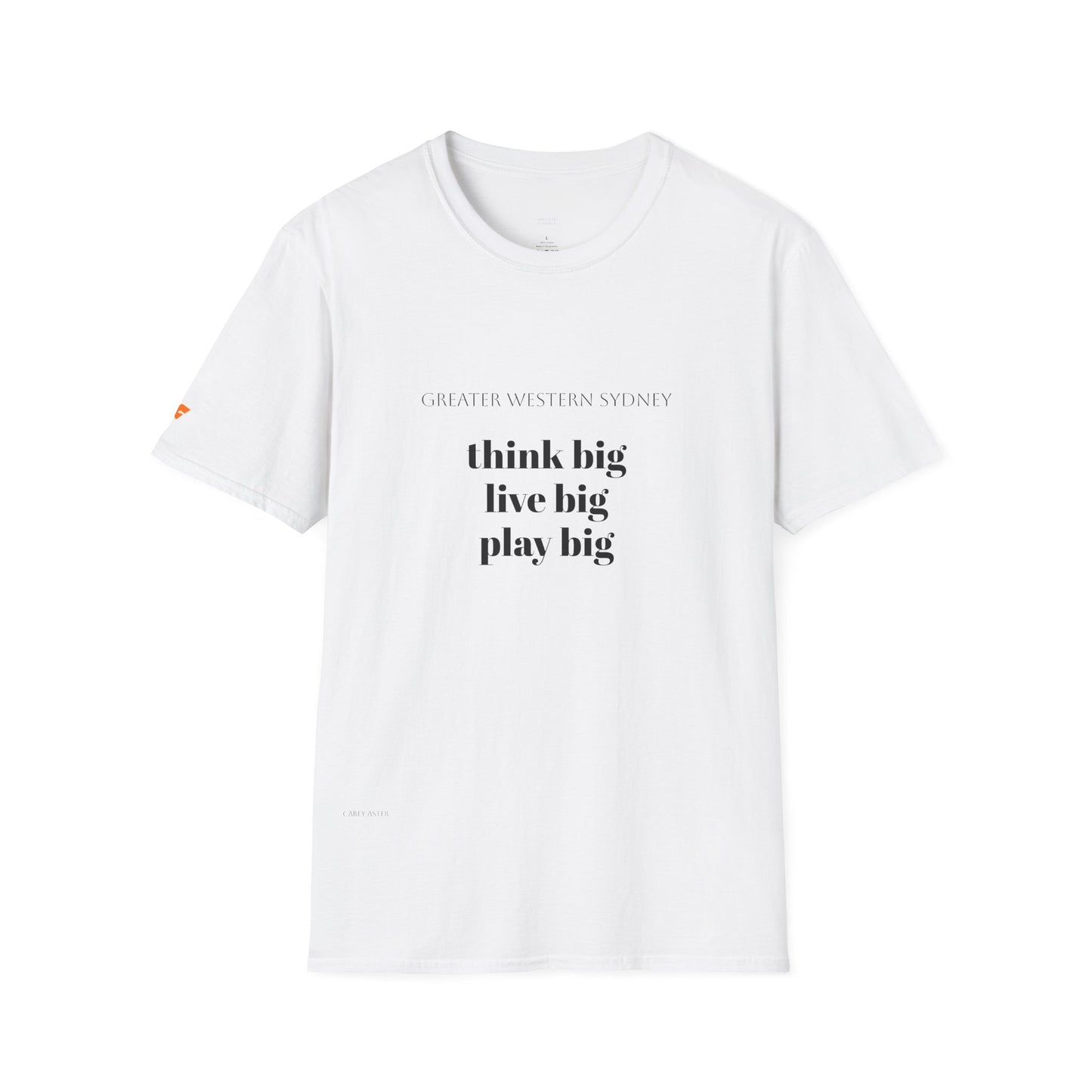 Greater Western Sydney AFL- think big, live big, play big unisex tee