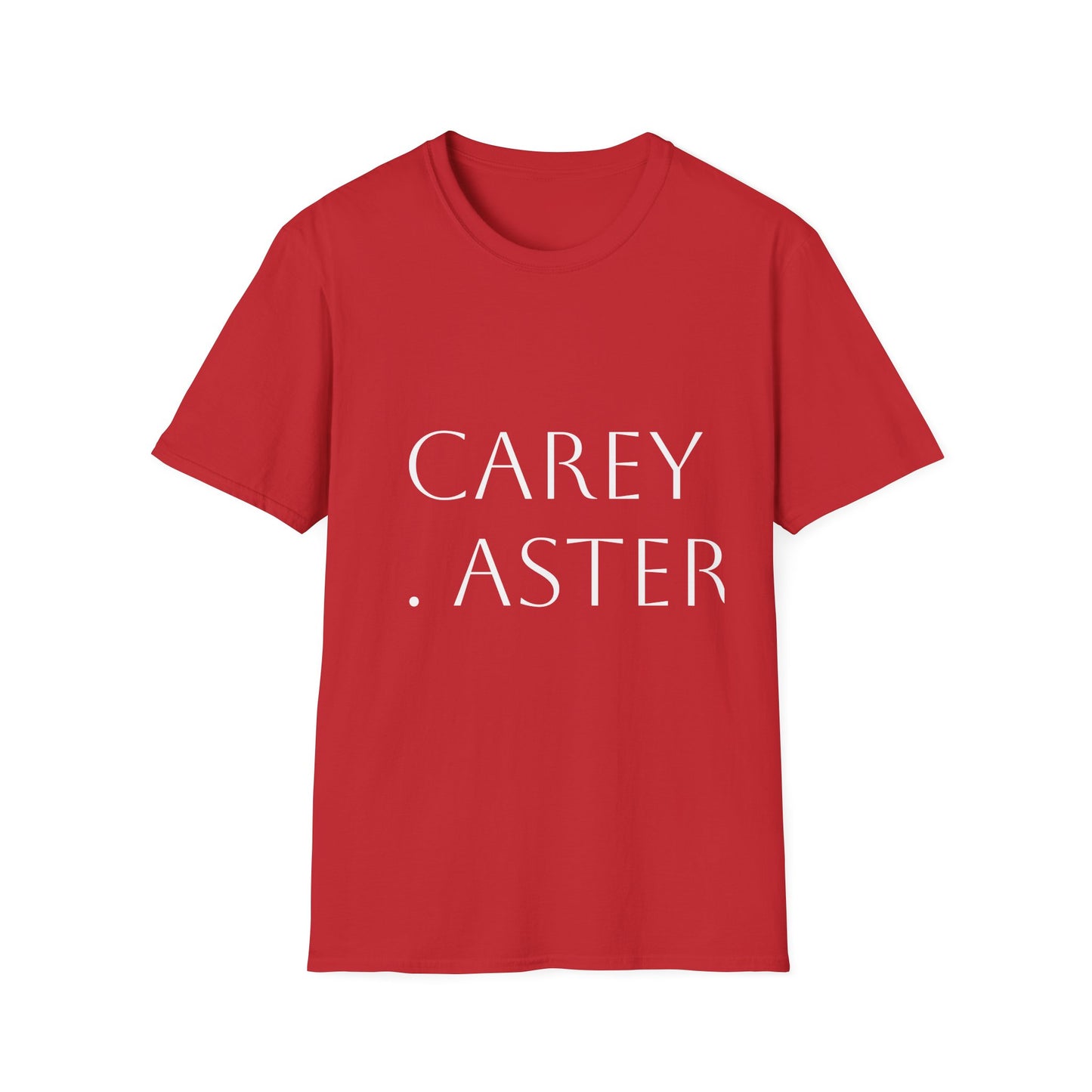 Minimalist Unisex T-Shirt with 'CAREY.ASTER' - Casual Wear, Gift for Friends, Birthday Present, Trendy Fashion, Everyday Comfort