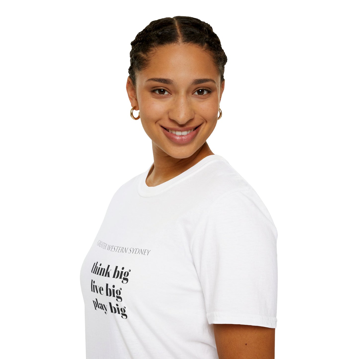 Greater Western Sydney AFL- think big, live big, play big unisex tee