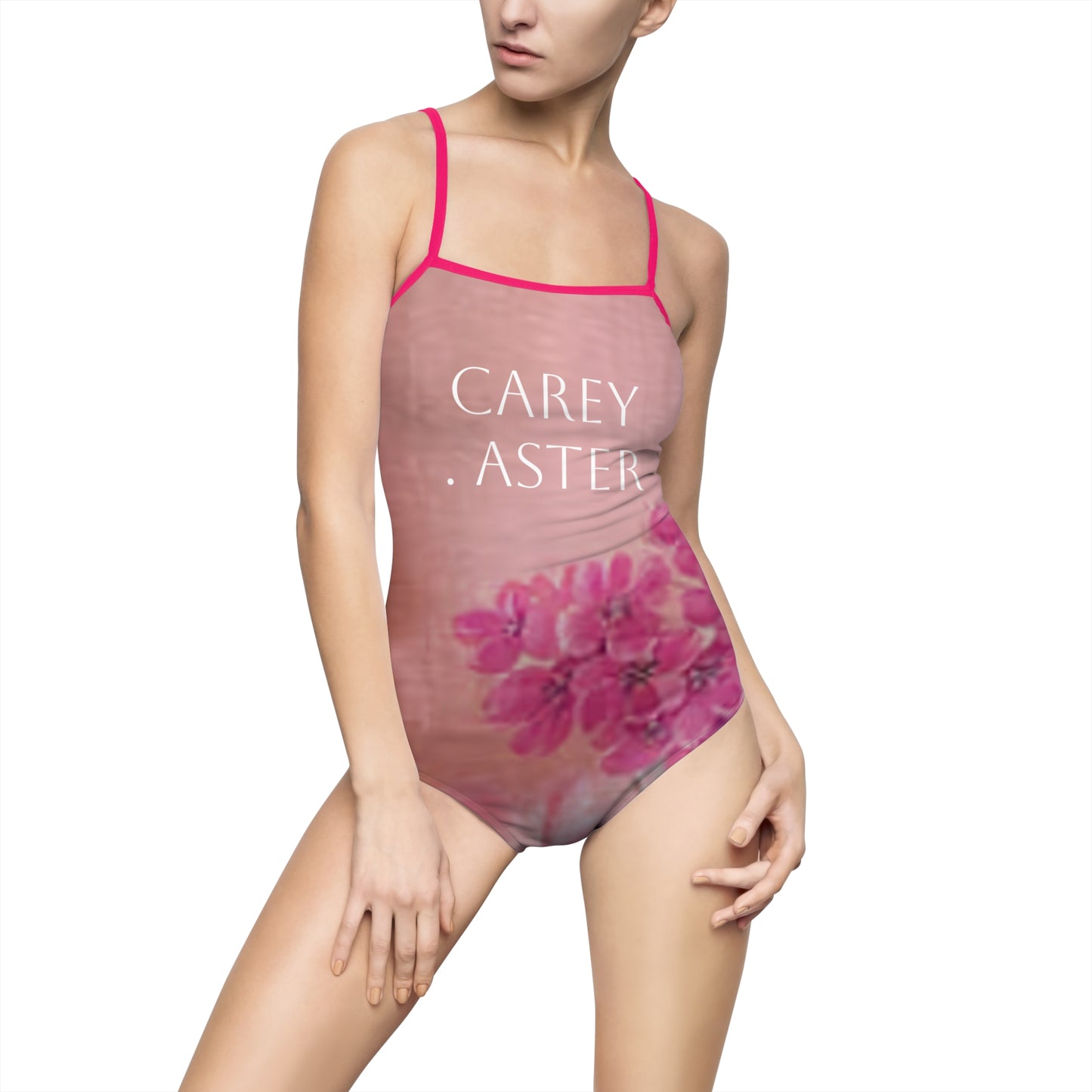 She burns bright, Carey aster flower patterned swimsuit