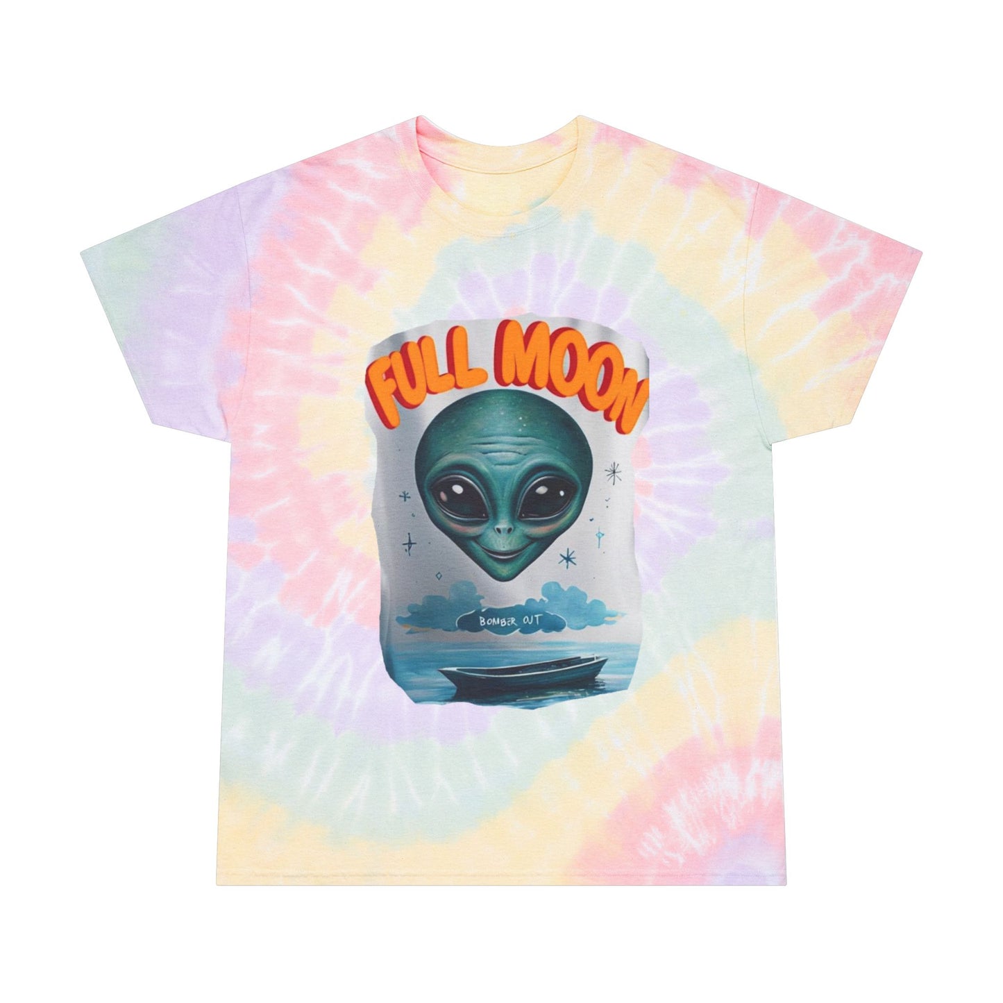 Full moon Vibrant Tie-Dye Unisex Tee