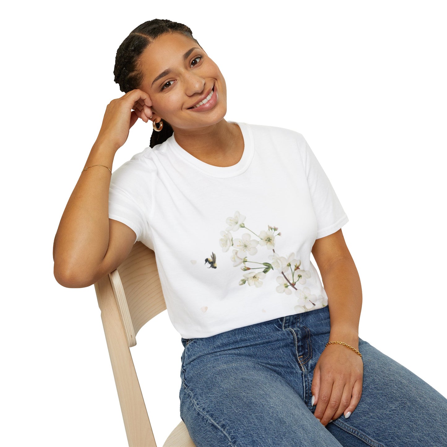 Copy of Floral Carey Aster T-Shirt, Spring Fashion Tee, Casual Everyday Wear, Gift for Nature Lovers, Aster Flower Shirt