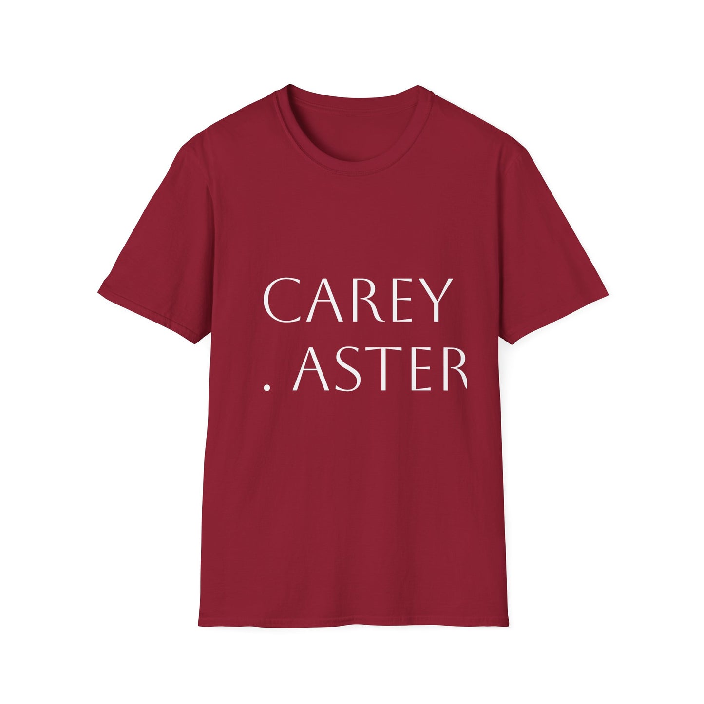 Minimalist Unisex T-Shirt with 'CAREY.ASTER' - Casual Wear, Gift for Friends, Birthday Present, Trendy Fashion, Everyday Comfort