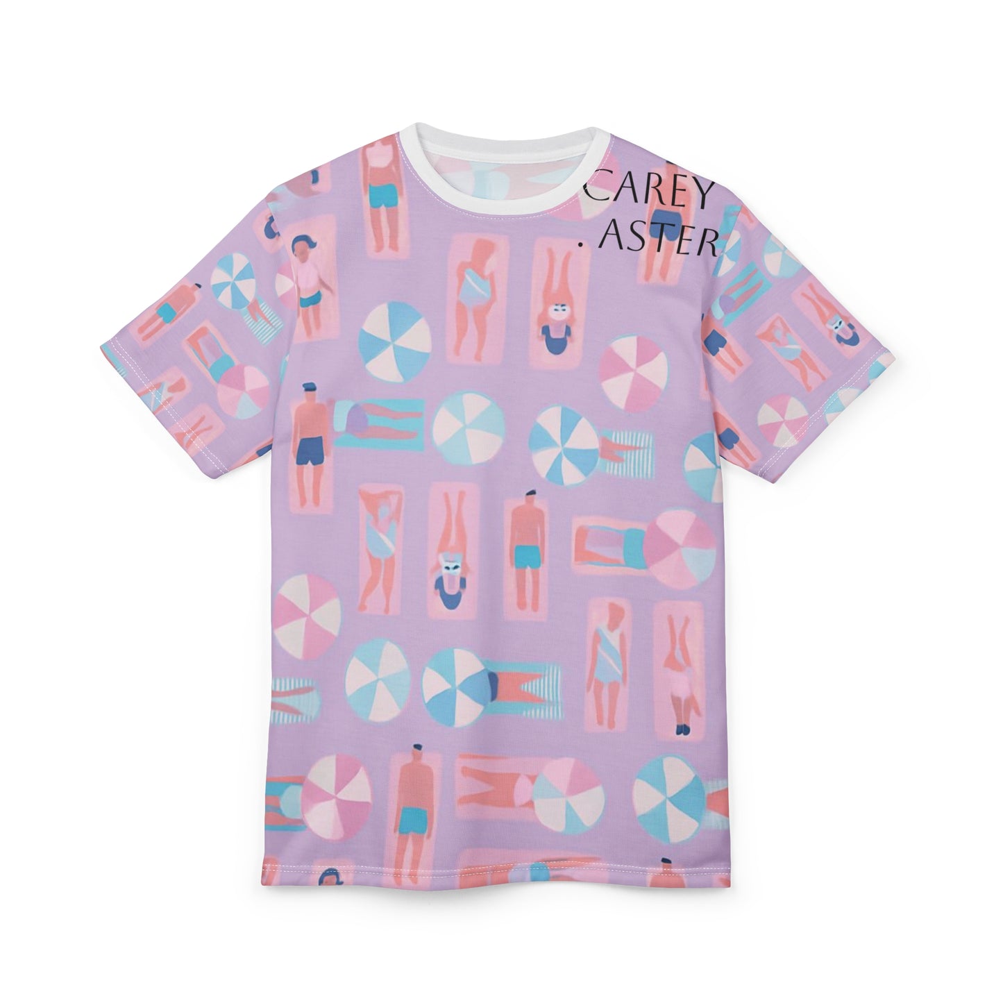 Carey Aster beachUnisex Cut & Sew Tee, Colorful Summer Shirt, Gift for Her, Unisex Casual Wear, Pride Apparel, Festival T-Shirt