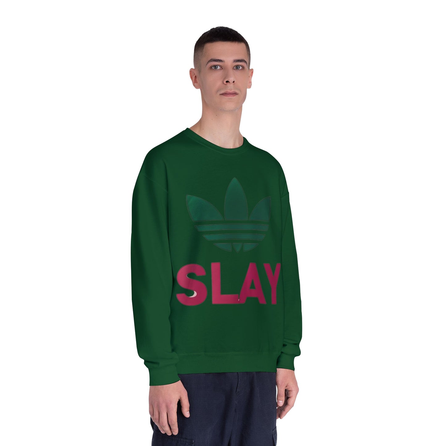 Trendy Unisex Crewneck Sweatshirt - "SLAY" Statement Apparel for Fashion Lovers, Casual Style, Gifts for Her, Comfortable Everyday Wear,