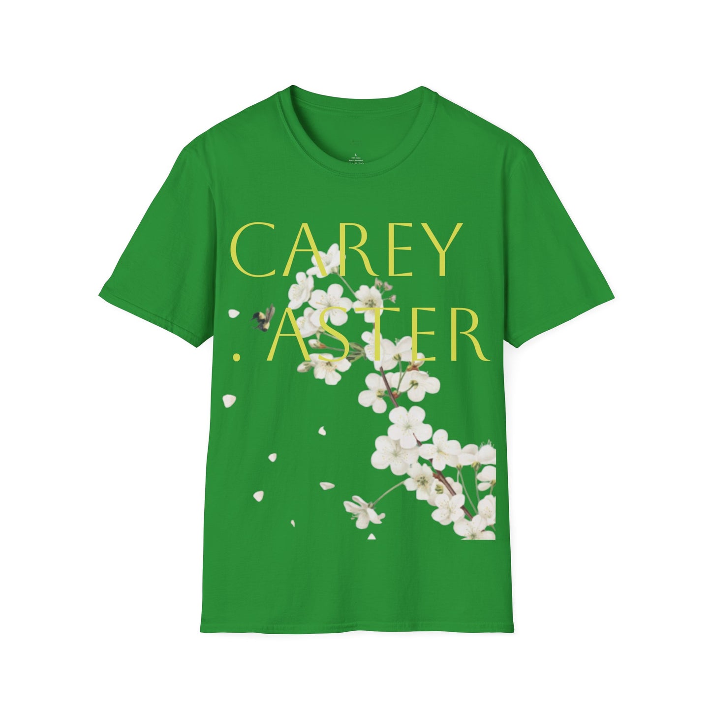 Floral Carey Aster T-Shirt, Spring Fashion Tee, Casual Everyday Wear, Gift for Nature Lovers, Aster Flower Shirt
