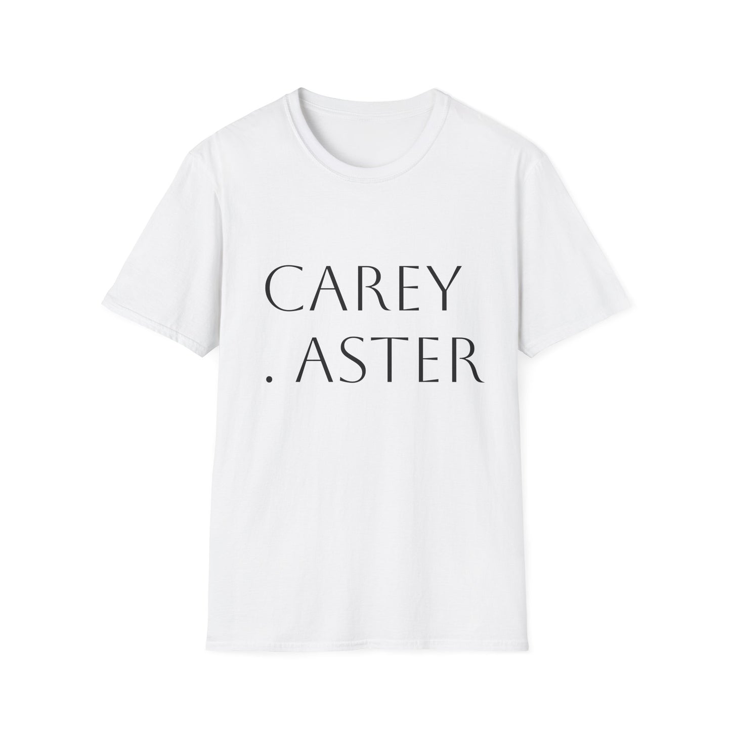 Minimalist Unisex T-Shirt with 'CAREY.ASTER' - Casual Wear, Gift for Friends, Birthday Present, Trendy Fashion, Everyday Comfort