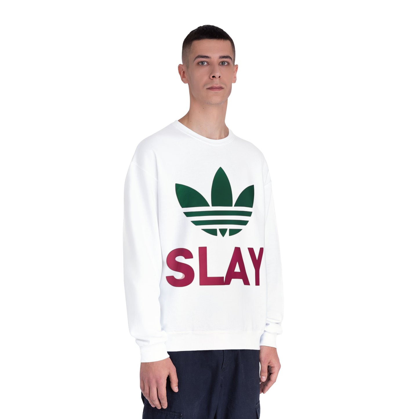 Trendy Unisex Crewneck Sweatshirt - "SLAY" Statement Apparel for Fashion Lovers, Casual Style, Gifts for Her, Comfortable Everyday Wear,
