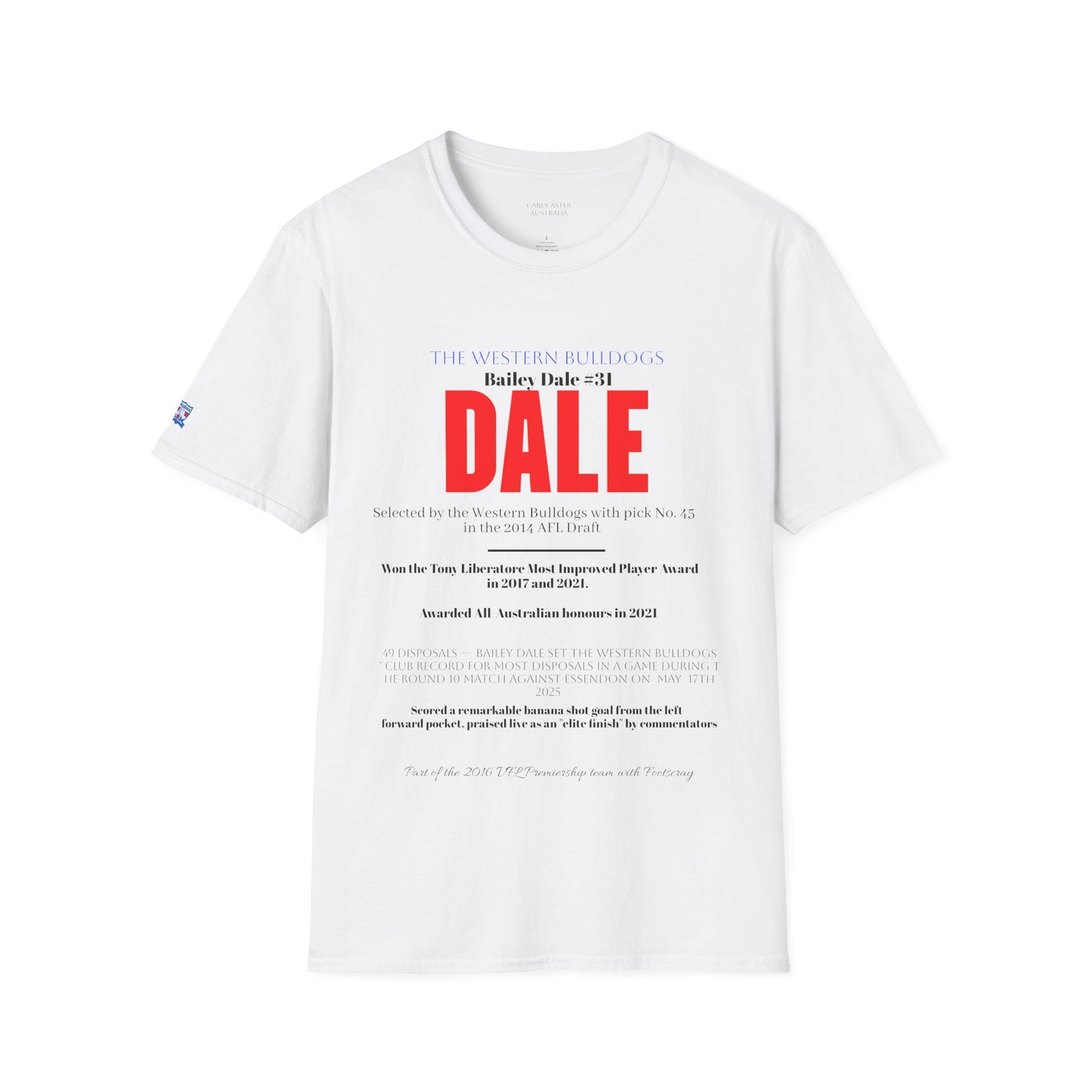 AFL Facts Unisex T-Shirt - Bailey Dale, Western Bulldogs Design