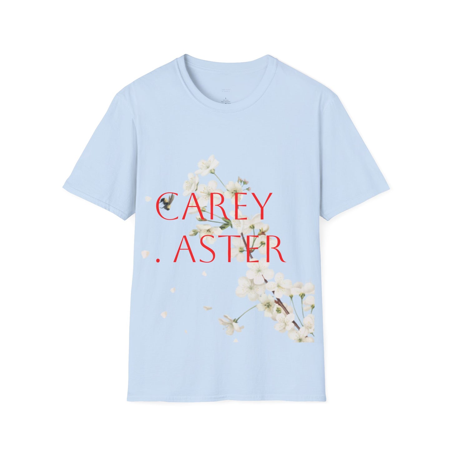 Floral Carey Aster T-Shirt, Spring Fashion Tee, Casual Everyday Wear, Gift for Nature Lovers, Aster Flower Shirt