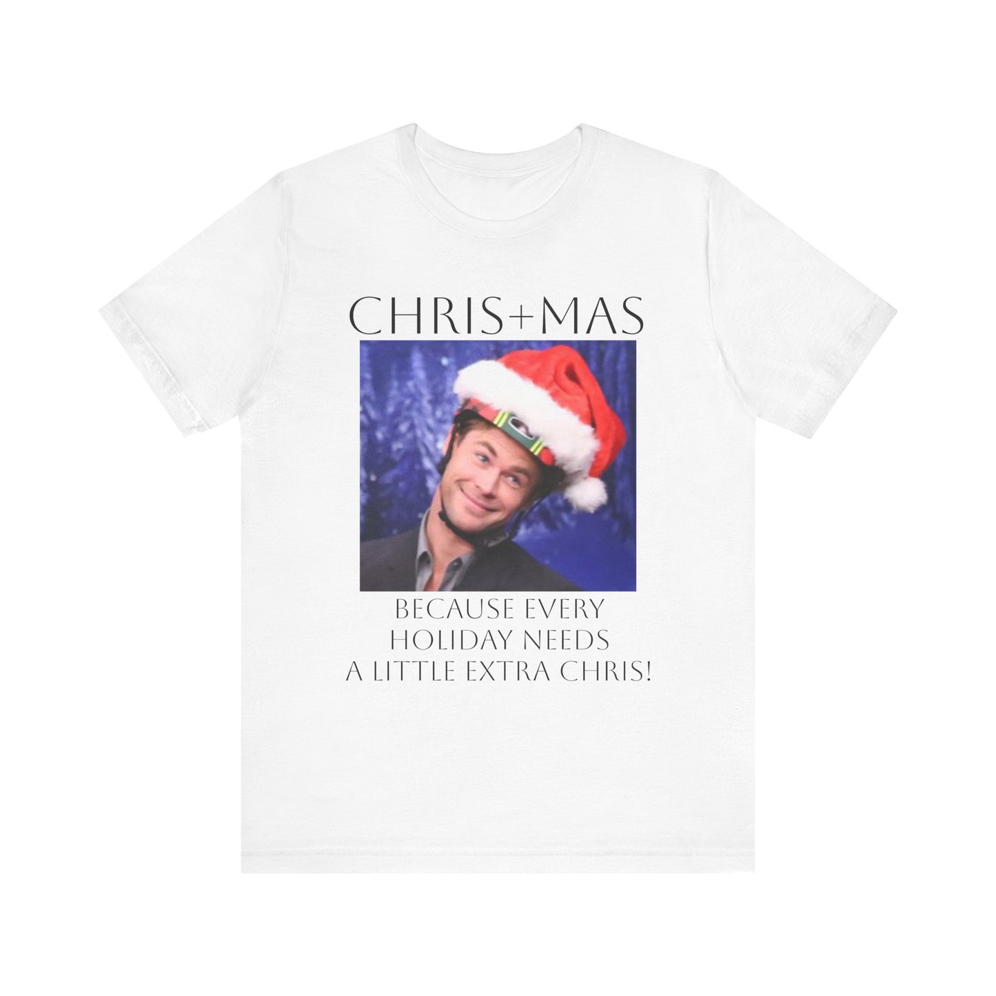 Chris Hemsworth - "CHRIS+MAS" Christmas Shirt, Unisex T-Shirt, Gift for Him/Her, Festive Apparel, Holiday Celebration