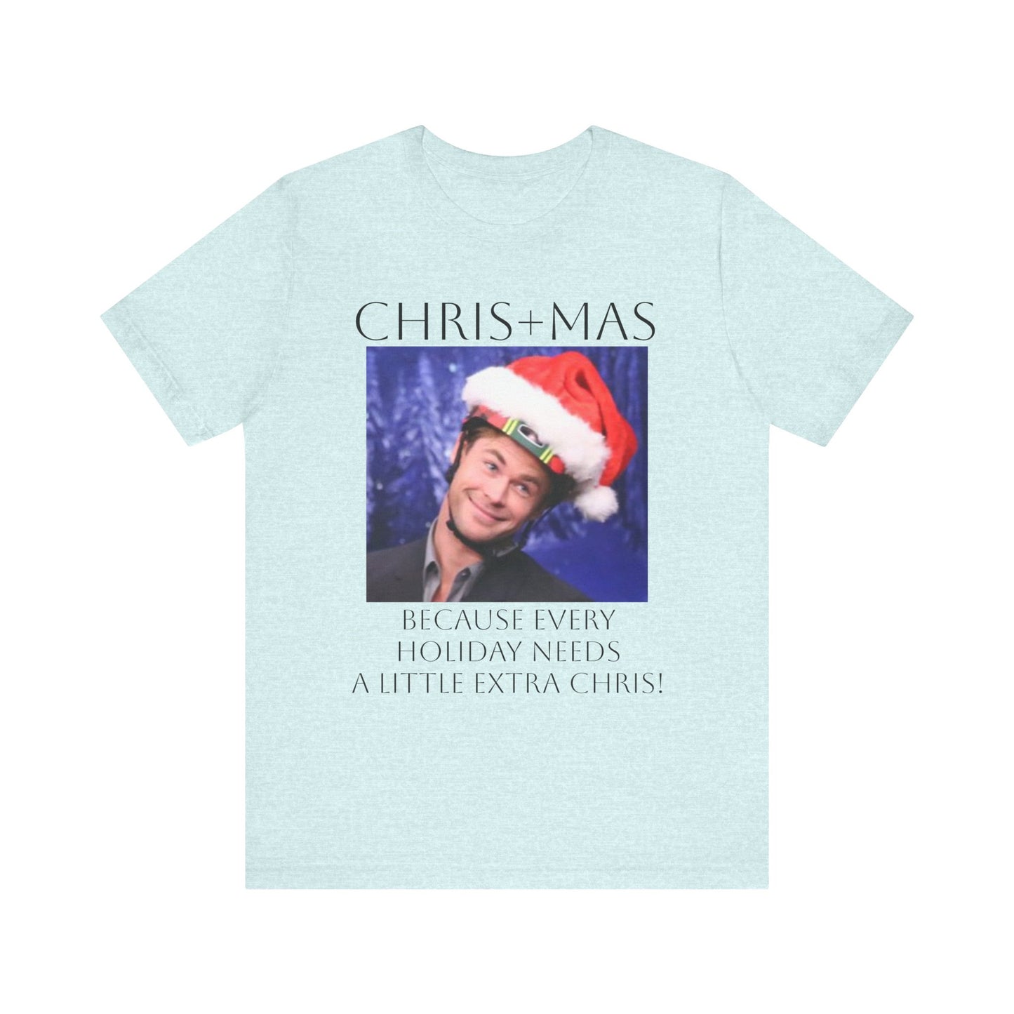 Chris Hemsworth - "CHRIS+MAS" Christmas Shirt, Unisex T-Shirt, Gift for Him/Her, Festive Apparel, Holiday Celebration