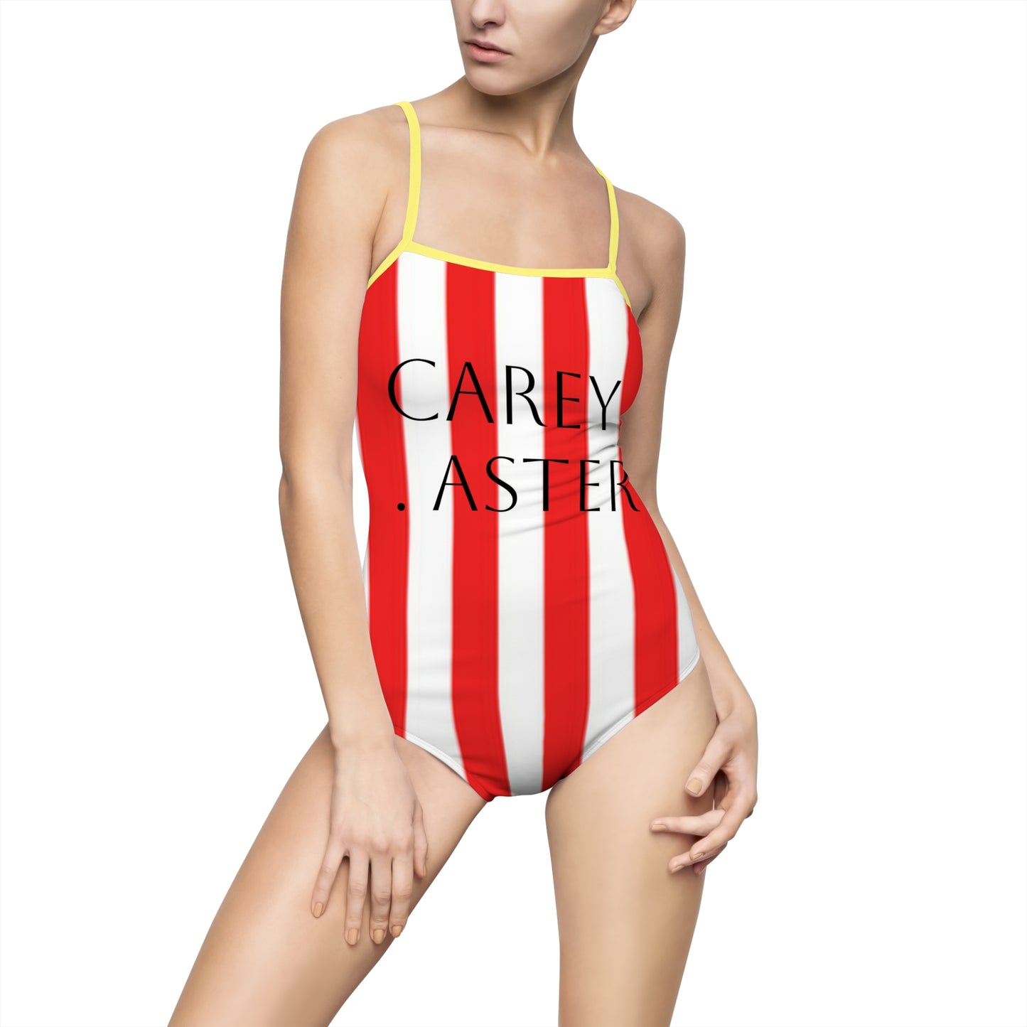Carey aster pattern striped bathers