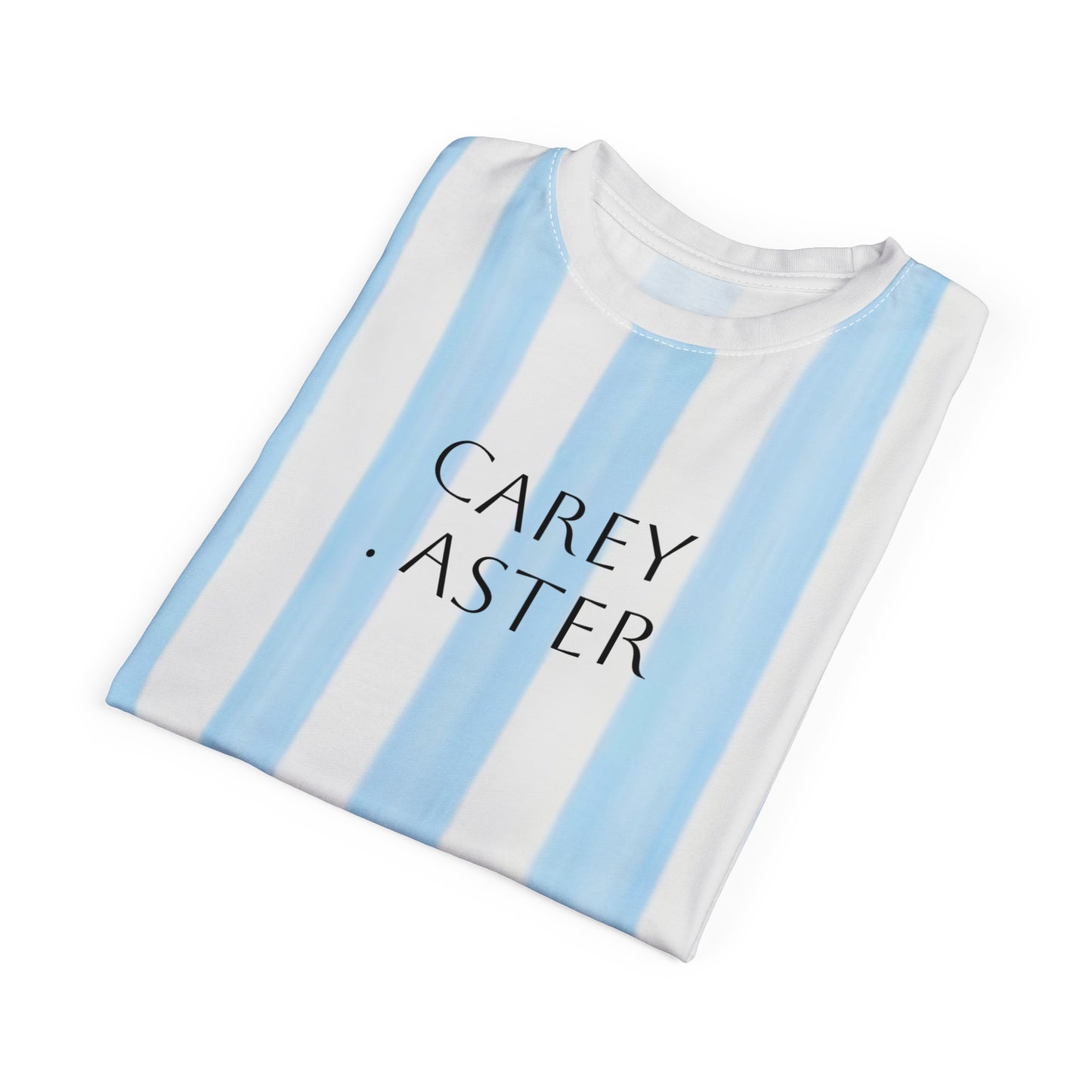 Carey Aster blue and white stripe unisex tee