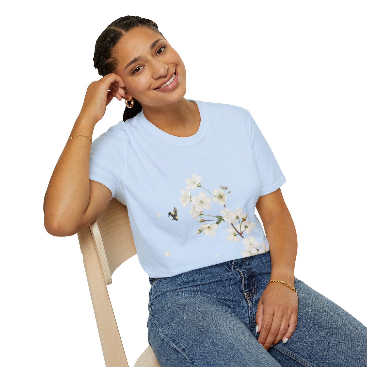 Copy of Floral Carey Aster T-Shirt, Spring Fashion Tee, Casual Everyday Wear, Gift for Nature Lovers, Aster Flower Shirt