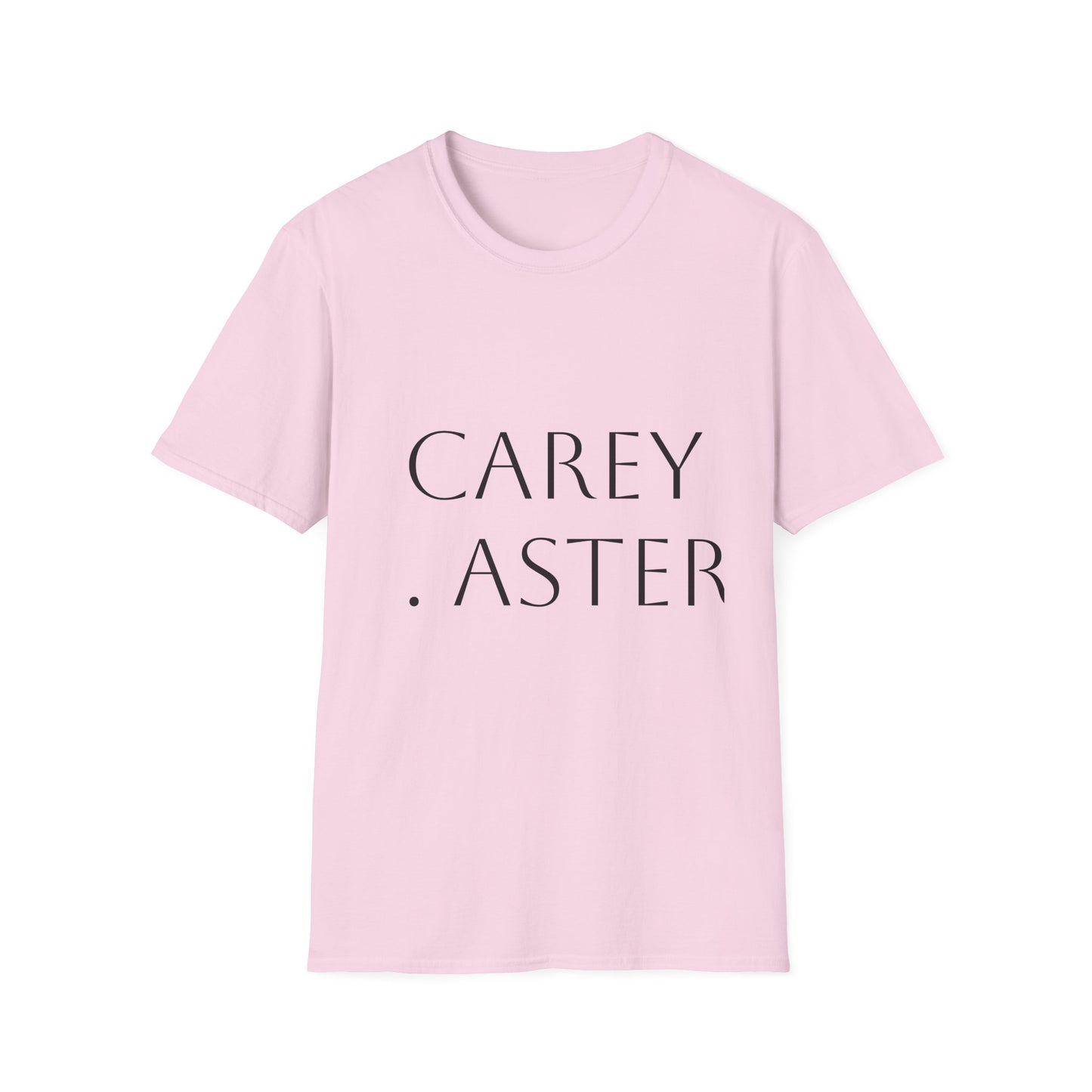 Minimalist Unisex T-Shirt with 'CAREY.ASTER' - Casual Wear, Gift for Friends, Birthday Present, Trendy Fashion, Everyday Comfort