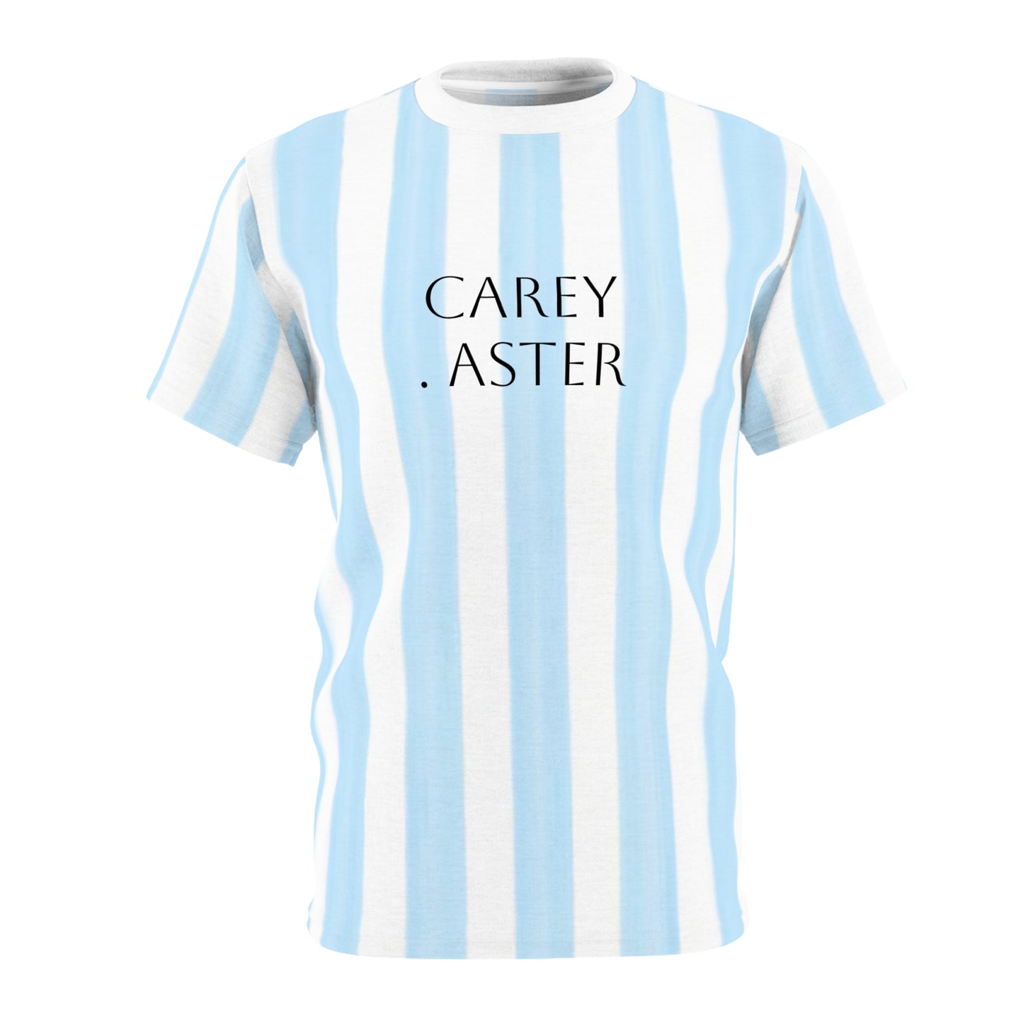 Carey Aster blue and white stripe unisex tee