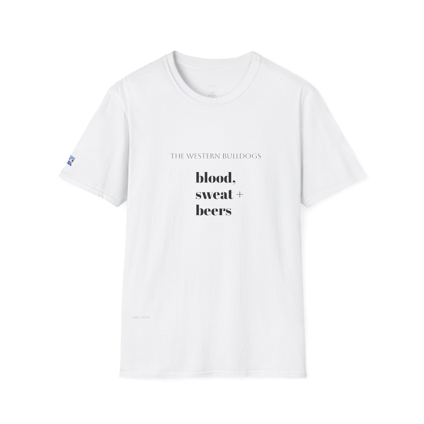 Western Bulldogs AFL- blood, sweat and beers Unisex tee
