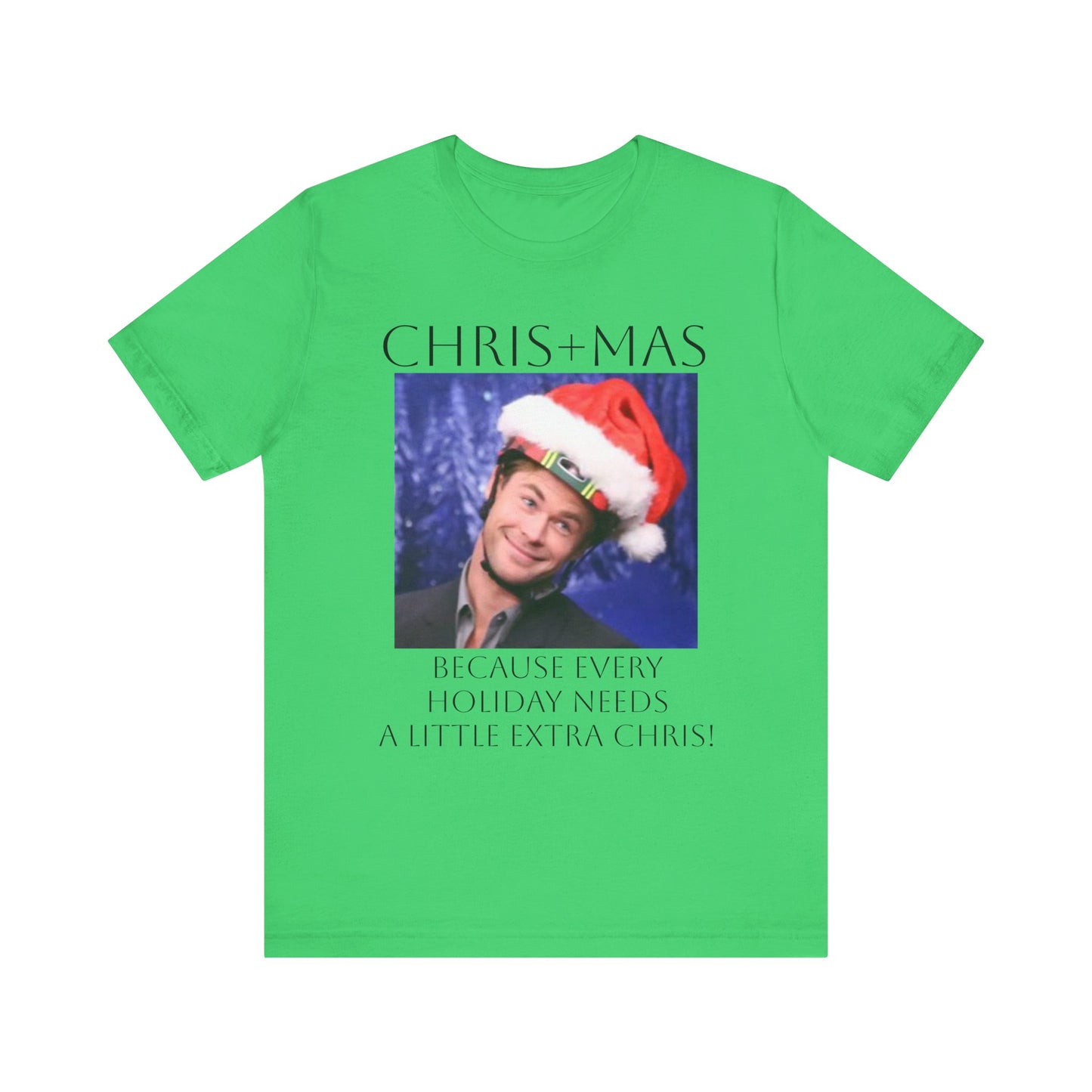 Chris Hemsworth - "CHRIS+MAS" Christmas Shirt, Unisex T-Shirt, Gift for Him/Her, Festive Apparel, Holiday Celebration