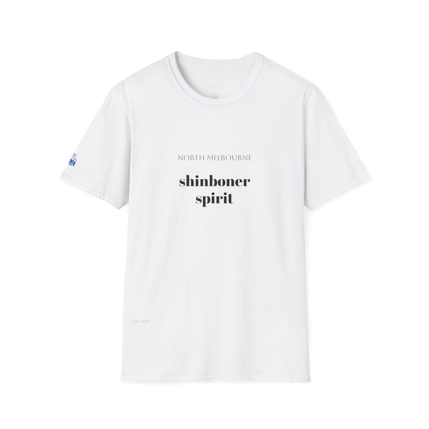 North Melbourne football club - shinboner spirit Unisex Tee - Stop at Nothing Design