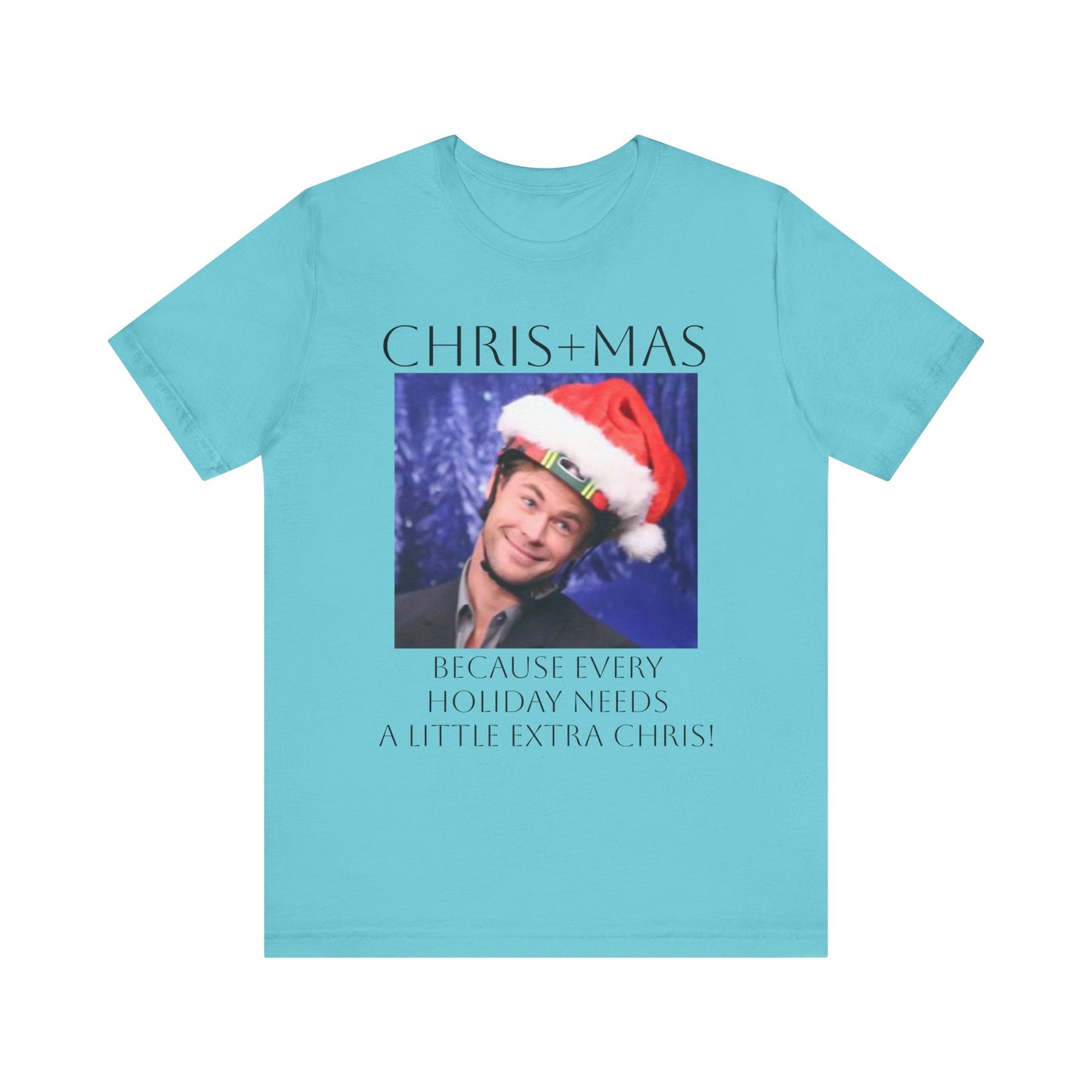 Chris Hemsworth - "CHRIS+MAS" Christmas Shirt, Unisex T-Shirt, Gift for Him/Her, Festive Apparel, Holiday Celebration