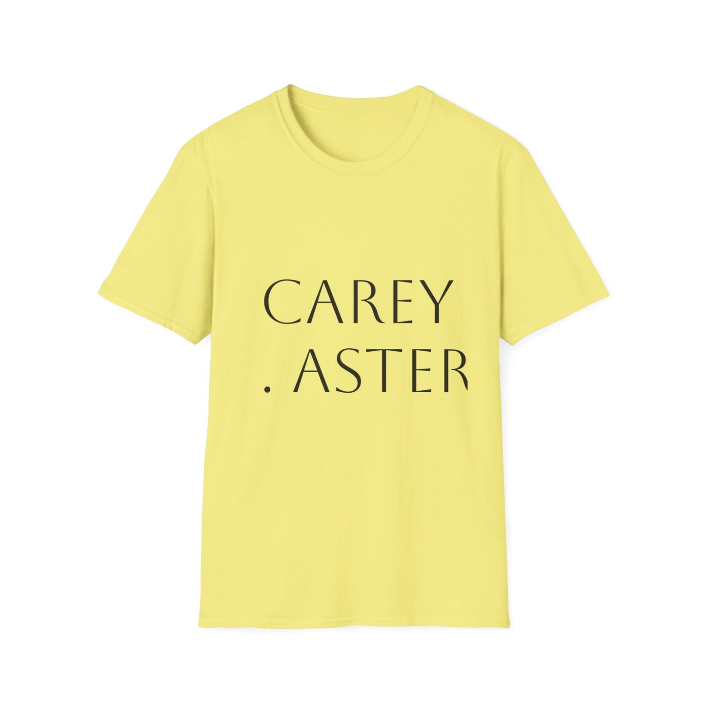 Minimalist Unisex T-Shirt with 'CAREY.ASTER' - Casual Wear, Gift for Friends, Birthday Present, Trendy Fashion, Everyday Comfort