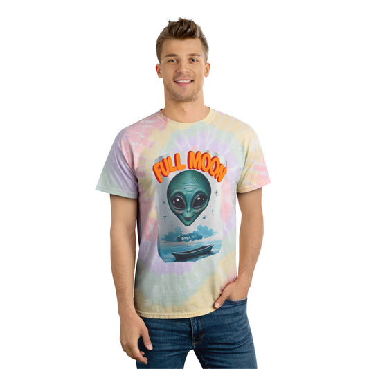 Full moon Vibrant Tie-Dye Unisex Tee