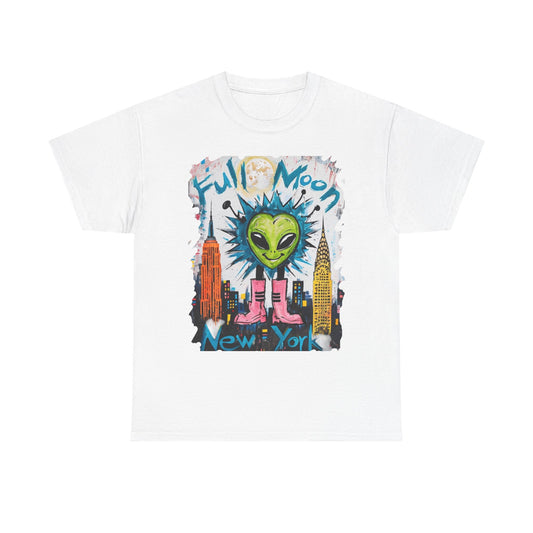 Full Moon Alien Graphic unisex tee