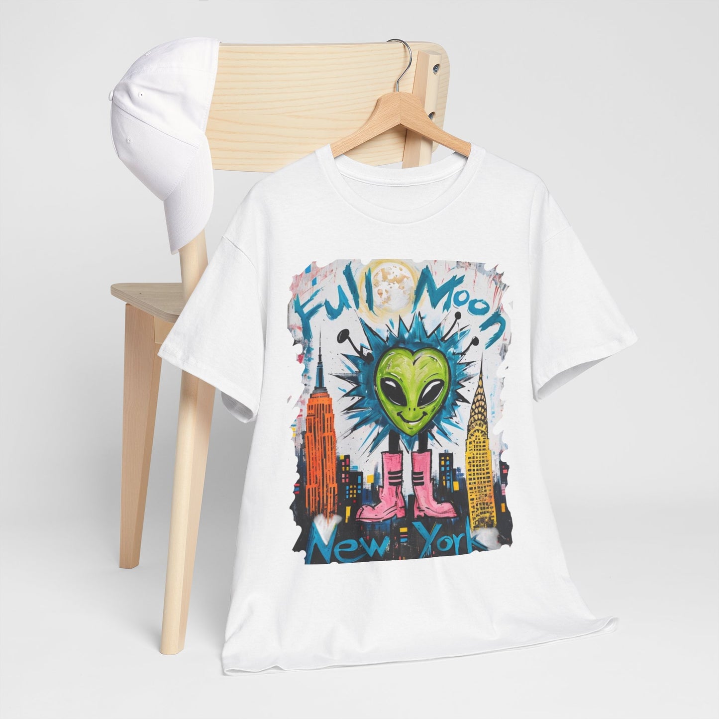Full Moon Alien Graphic unisex tee