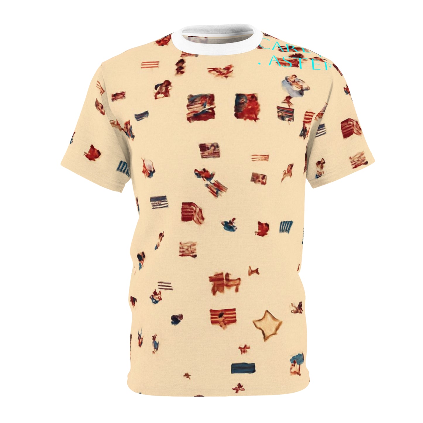 Carey Aster  beachy Unisex Cut & Sew Tee, Colorful Summer Shirt, Gift for Her, Unisex Casual Wear, Pride Apparel, Festival T-Shirt