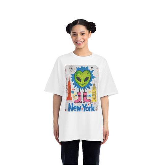 New York Alien Graphic Tee, Fun Casual T-Shirt unisex