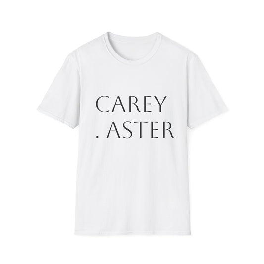 Minimalist Unisex T-Shirt with 'CAREY.ASTER' - Casual Wear, Gift for Friends, Birthday Present, Trendy Fashion, Everyday Comfort