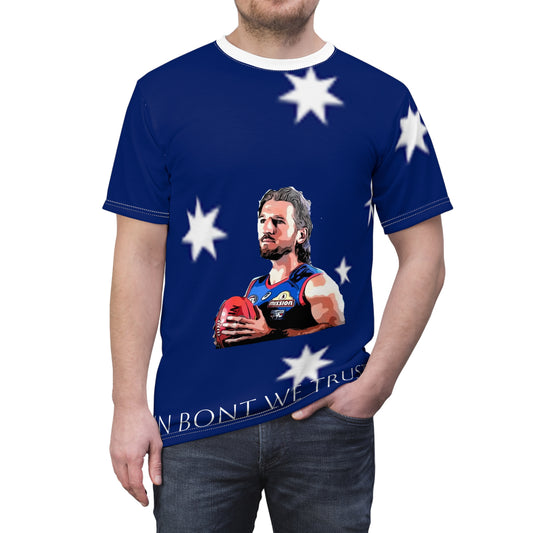 In Bont we trust Australia flag Marcus Bontimpelli Western Bulldogs unisex Tee