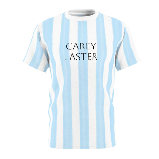 Carey Aster blue and white stripe unisex tee